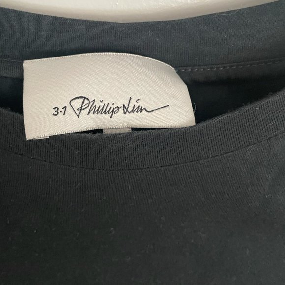Phillip Lim Tee with Silk Sleeves - Size M - Picture 2 of 3